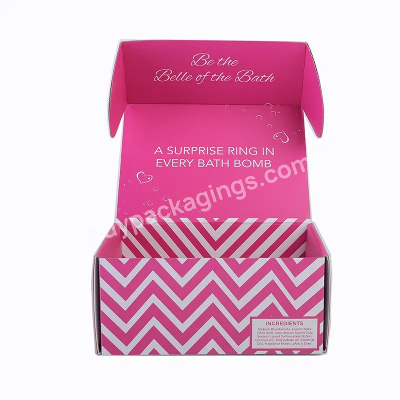 Custom Light Pink Mailer Box Folding Cardboard Gift Packaging Mother Gift Box