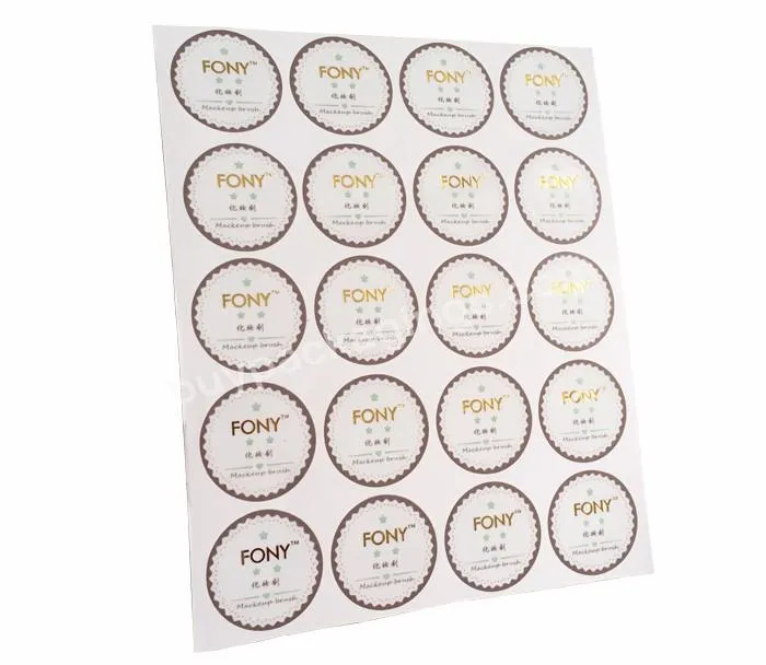 Custom Logistics Information Printing Paper Round Stickers Foil Gold Sticker