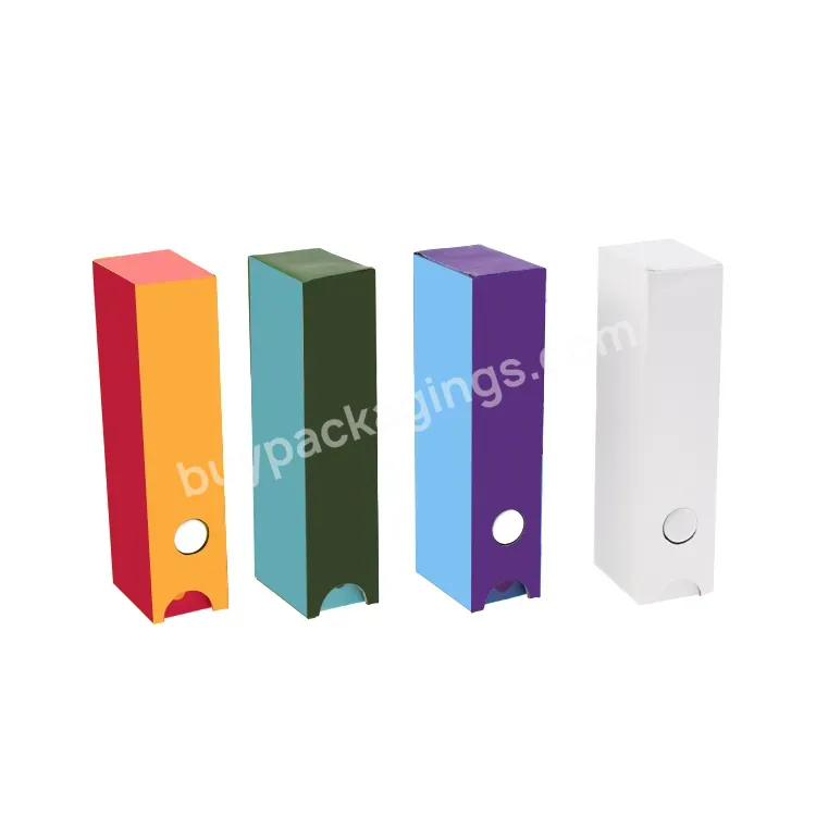 Custom Logo 0.5ml 1ml Luer Lock Child Resistant Cardboard Drawer Paper Box Sliding Smell Proof Box With Push Botton