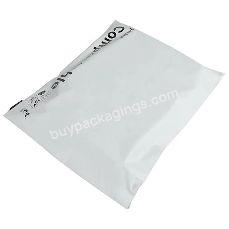 Custom logo 100% Compostable poly mailer courier shipping bag eco friendly biodegradable clothing envelop mail mailing bags