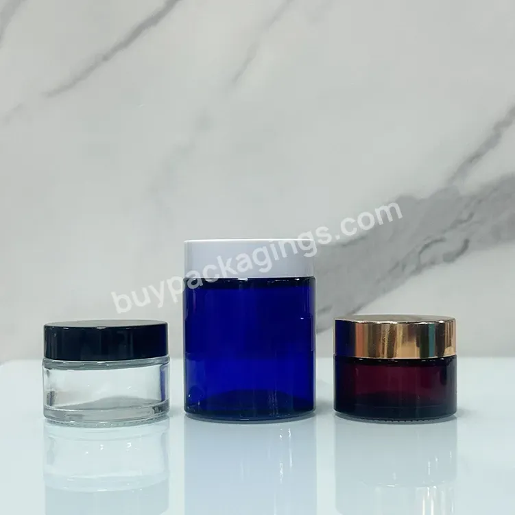 Custom Logo 10ml 15ml 20ml 30ml 50g 100ml Face Empty Color Glass Cream Jar Blue - Buy Cream Jar Blue,Custom Logo 10ml 15ml 20ml 30ml 50g 100ml Face Empty Color Glass Cream Jar Blue,30 50 80 G 1 1.7 Oz Empty Skin Care Cream Glass Cosmetic Jars Empty C