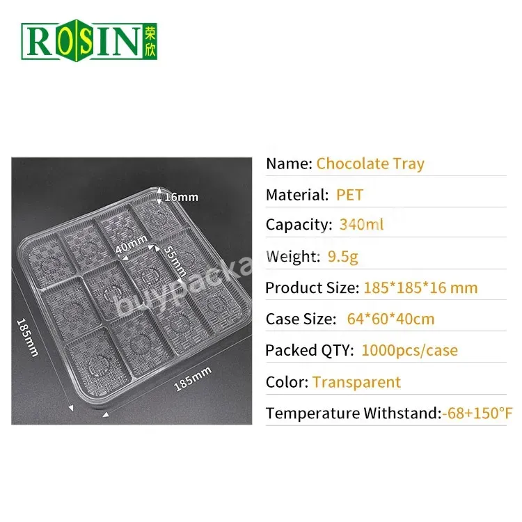 Custom Logo 12 Grids Pp Food Grade Candy Packaging Blister Plastic Chocolate Clear Insert Tray