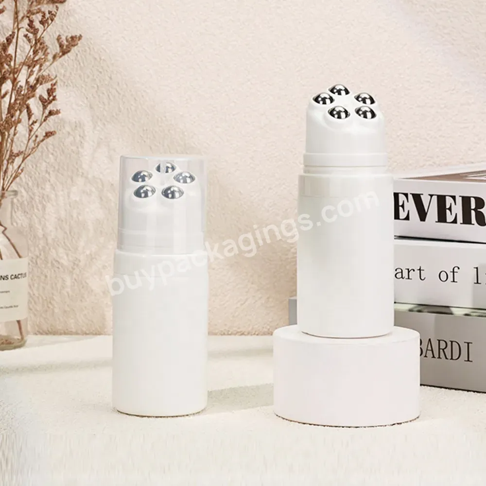 Custom Logo 120ml Refillable Stainless Steel Roller Ball Essential Oil Bottle Matte Plastic Deodorant Roll On Bottle