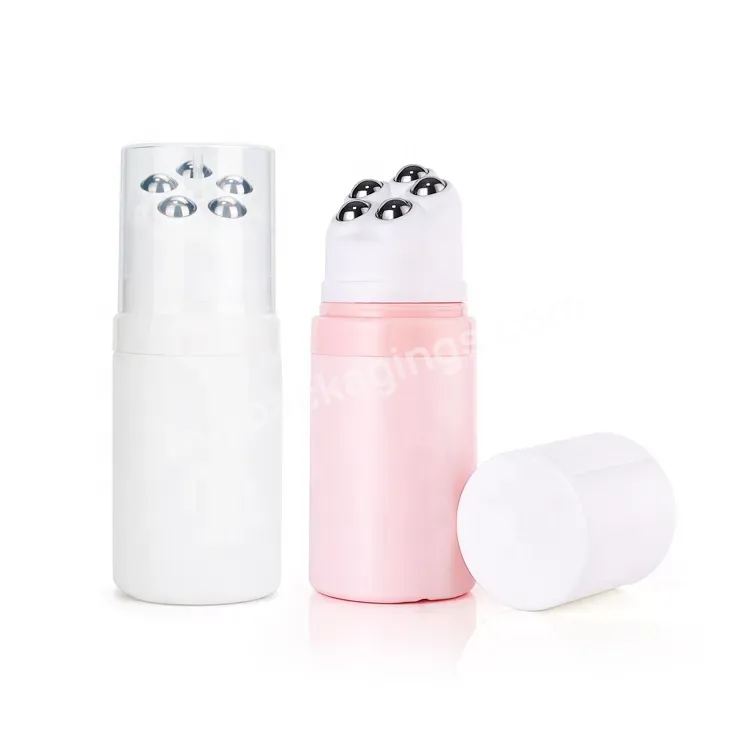 Custom Logo 120ml Refillable Stainless Steel Roller Ball Essential Oil Bottle Matte Plastic Deodorant Roll On Bottle