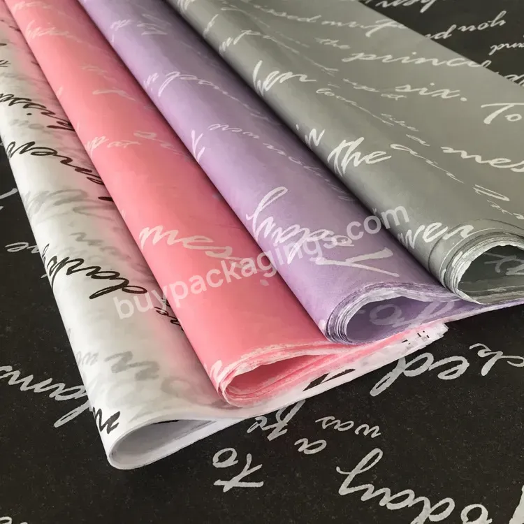 Custom Logo 17gsm Colorful Gift Packing Wrapping Tissue Paper - Buy Shredded Paper,Tissue Wrapping Paper,Custom Wrapping Paper.