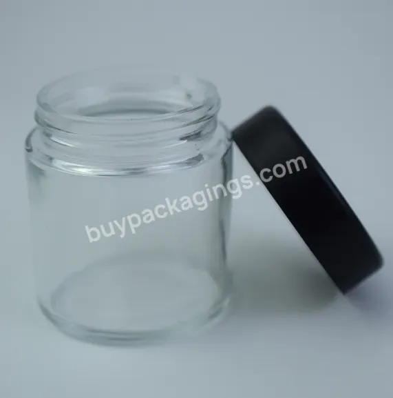 Custom Logo 2oz 3oz 4oz 5oz 8oz 10oz Child Resistant Straight Sided Flower Packaging Clear Glass Jar With Lid - Buy Glass Jar Storage Containers Child Resist Jar Glass Bottles Glass Jar With Lid Child Resist Package Round Jar Glass Container,Jar Glas