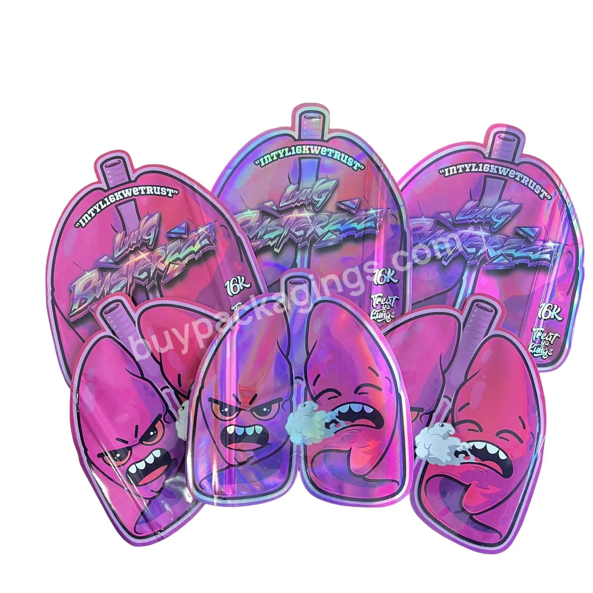 Custom Logo 3.5g 14g 28g Shape Pouch Smell Proof Mylar Cookie Food Packaging Irregular Special Shaped Die Cut 3.5g Bags