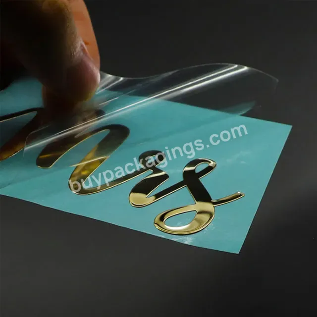 Custom Logo 3d Embossed Label Decals Metallic Stickers