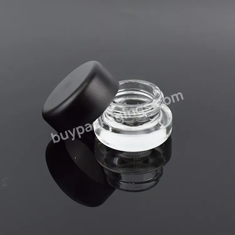 Custom Logo 5ml 7ml 9ml Straight Sided Clear White Black Glass Concentrate Containers Glass Containers Glass Jar