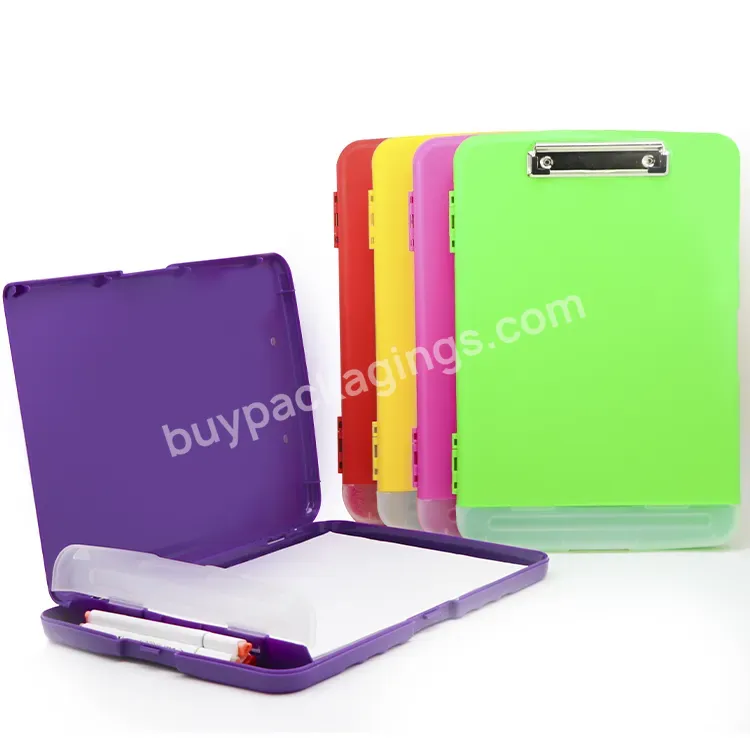 Custom Logo A4 Letter Size Portable Clip Boards Thicken Nursing Storage Clipboard Waterproof Plastic File Case With Pen Slot - Buy Plastic Storage Clipboard,Thicken Nursing Storage Clipboard,Foldable Clipboard.