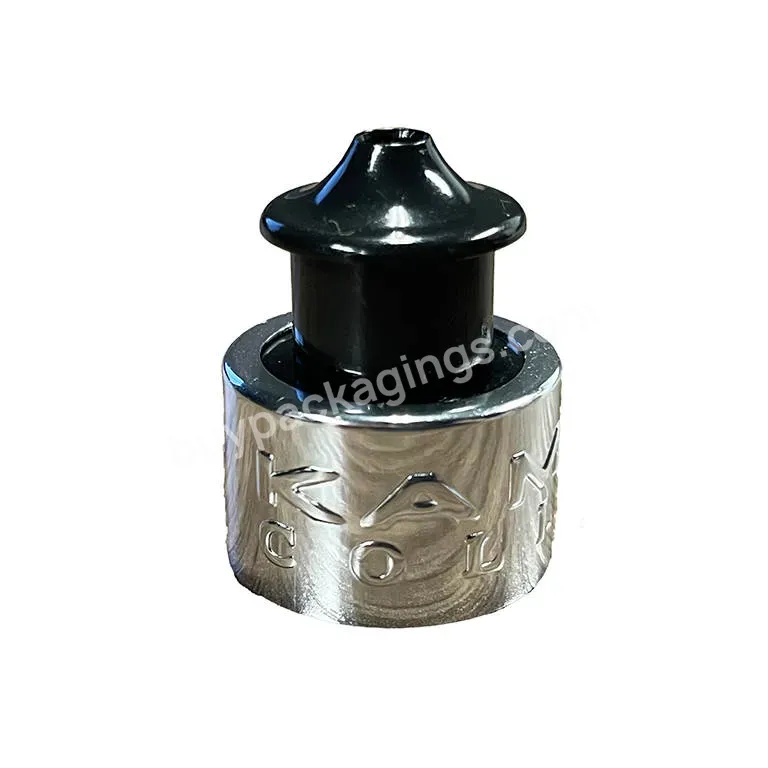 Custom Logo Aluminum Push Pull Cap 24/410