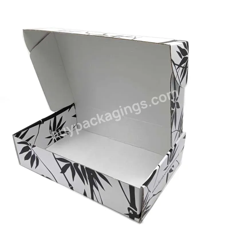 Custom Logo And Printing Personalised Ecommerce Cardboard Paper Zipper Packaging Box Corrugated Shipping Mailer Box