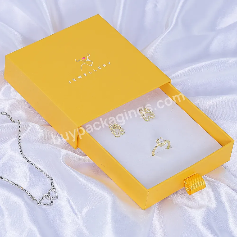 Custom Logo And Size High Quality Luxury Pull Out Sleeve Sliding Gift Rigid Paper Drawer Box Jewelry Pouch Packaging Drawer Box