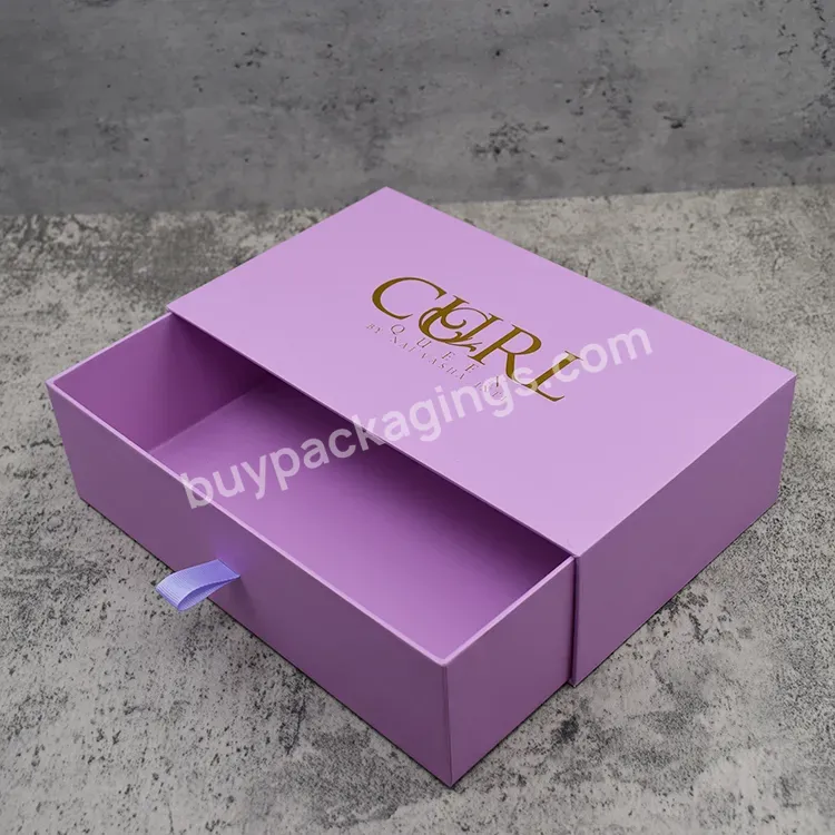 Custom Logo And Size High Quality Luxury Rigid Paper Small Drawer Box Packaging Pull Out Sleeve Sliding Gift Drawer Box