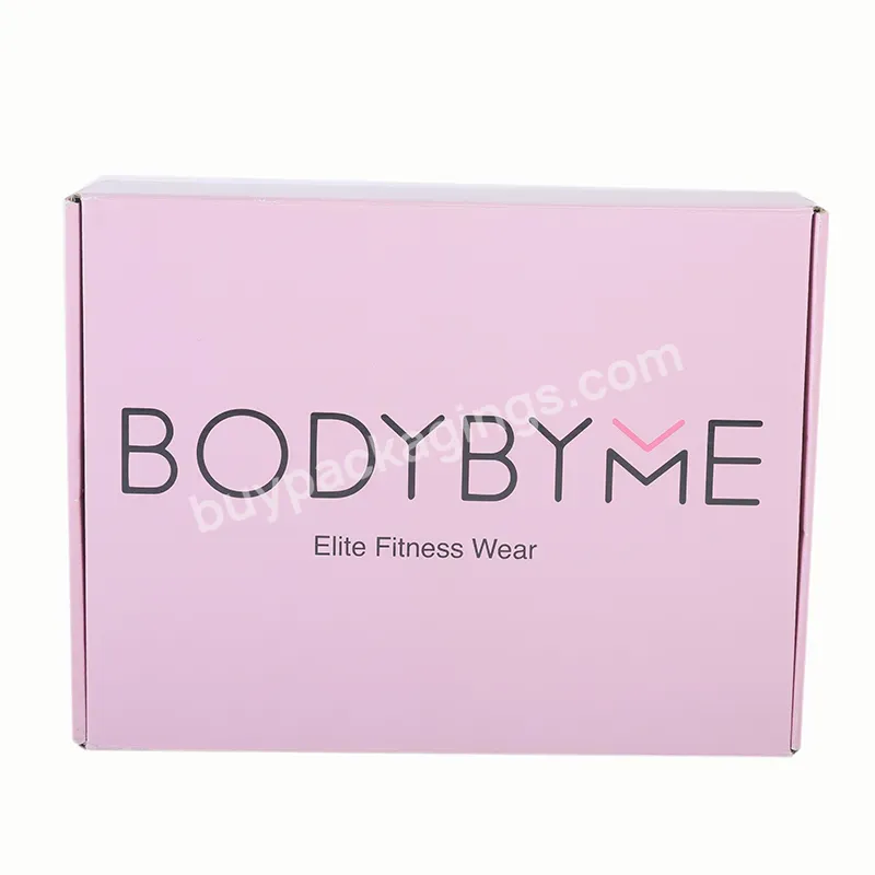 Custom Logo Apparel Packaging Pink 3-layer E Flute Mailer Paper Cardboard Shipping Mailing Box