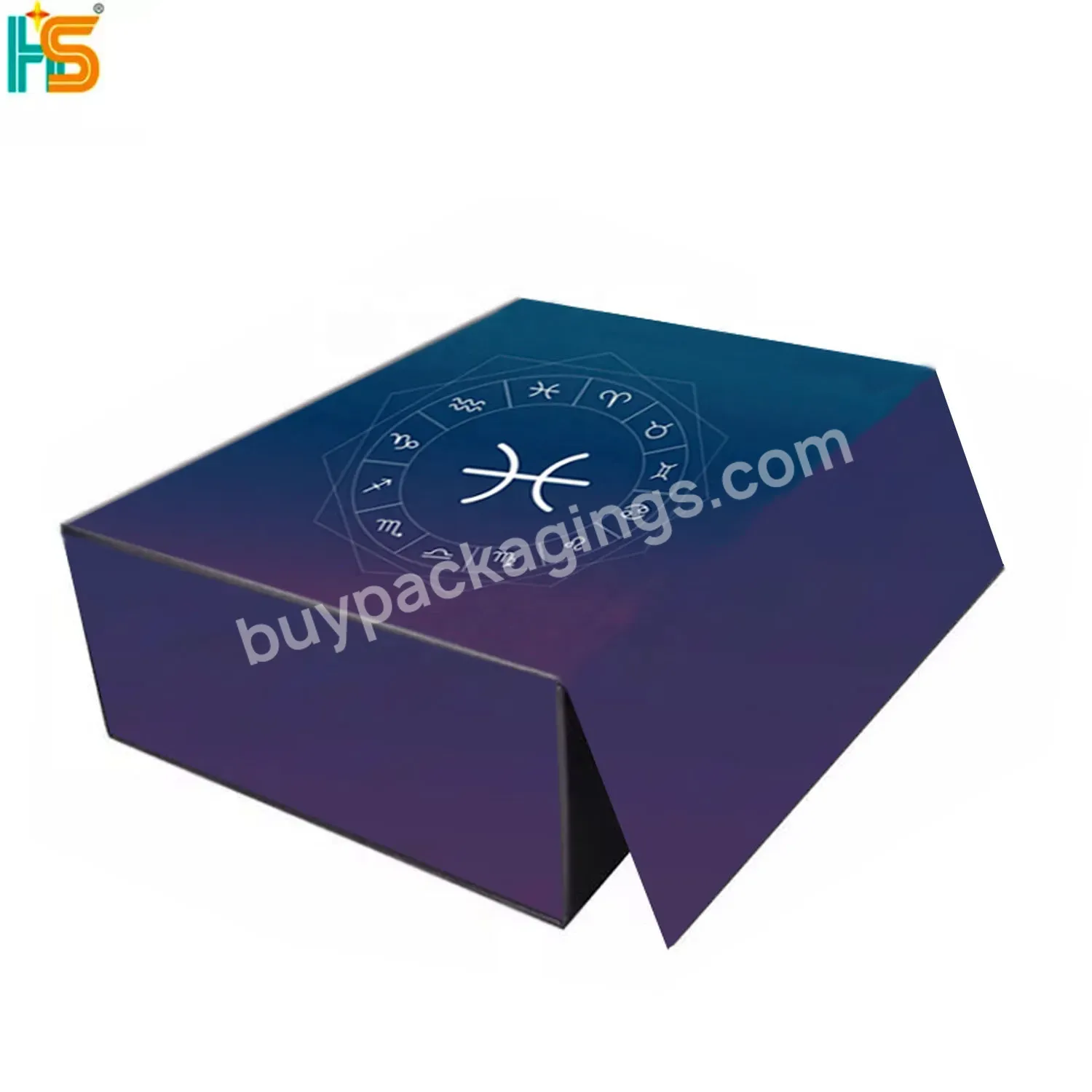 Custom Logo Astrology Constellations Boxes Packaging Matt Luxury Folding Zodiac Sign Gift Boxes