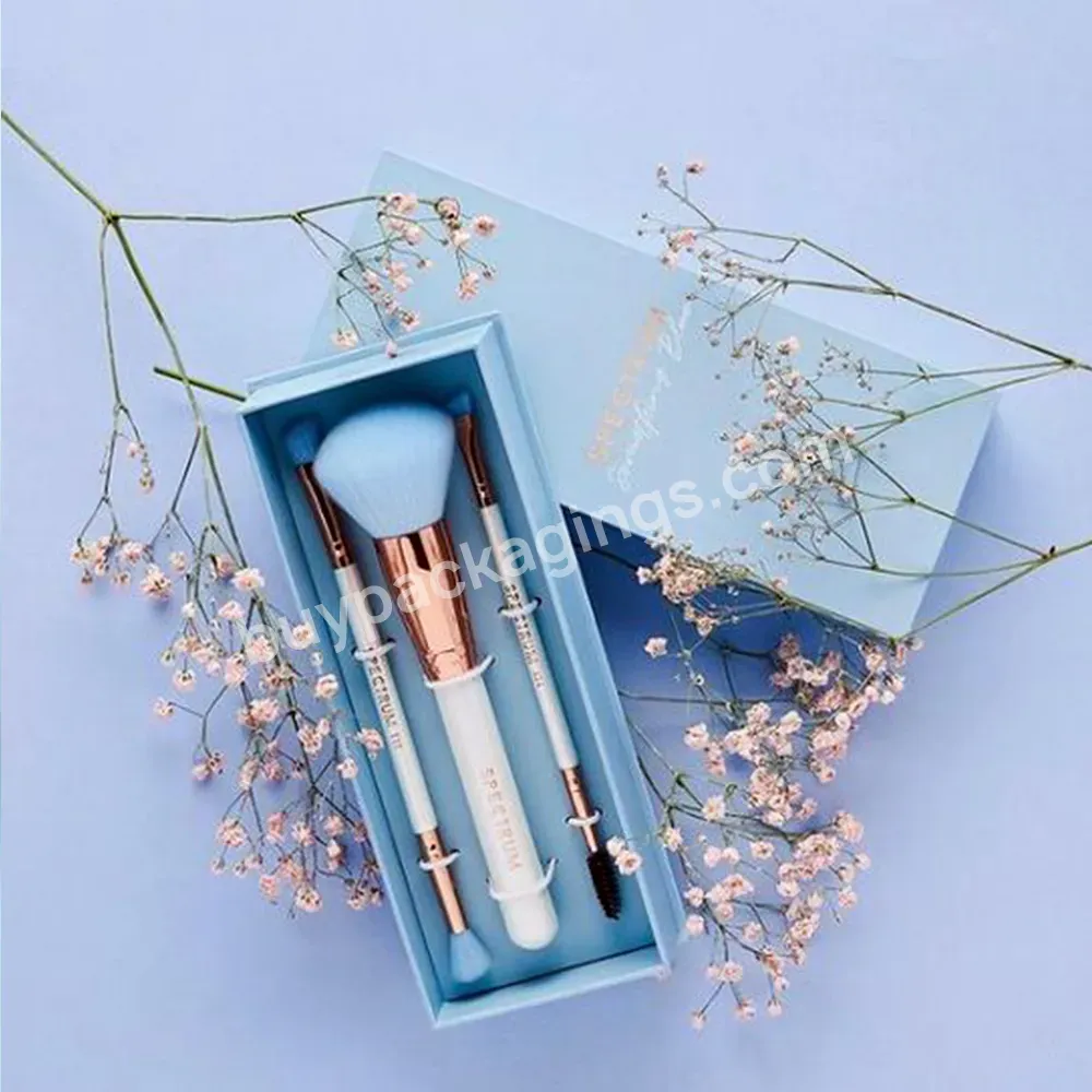 Custom Logo Beauty Empty Paper Box Makeup Brush Set Box Cosmetic Brush Packaging Boxes For Cosmetics