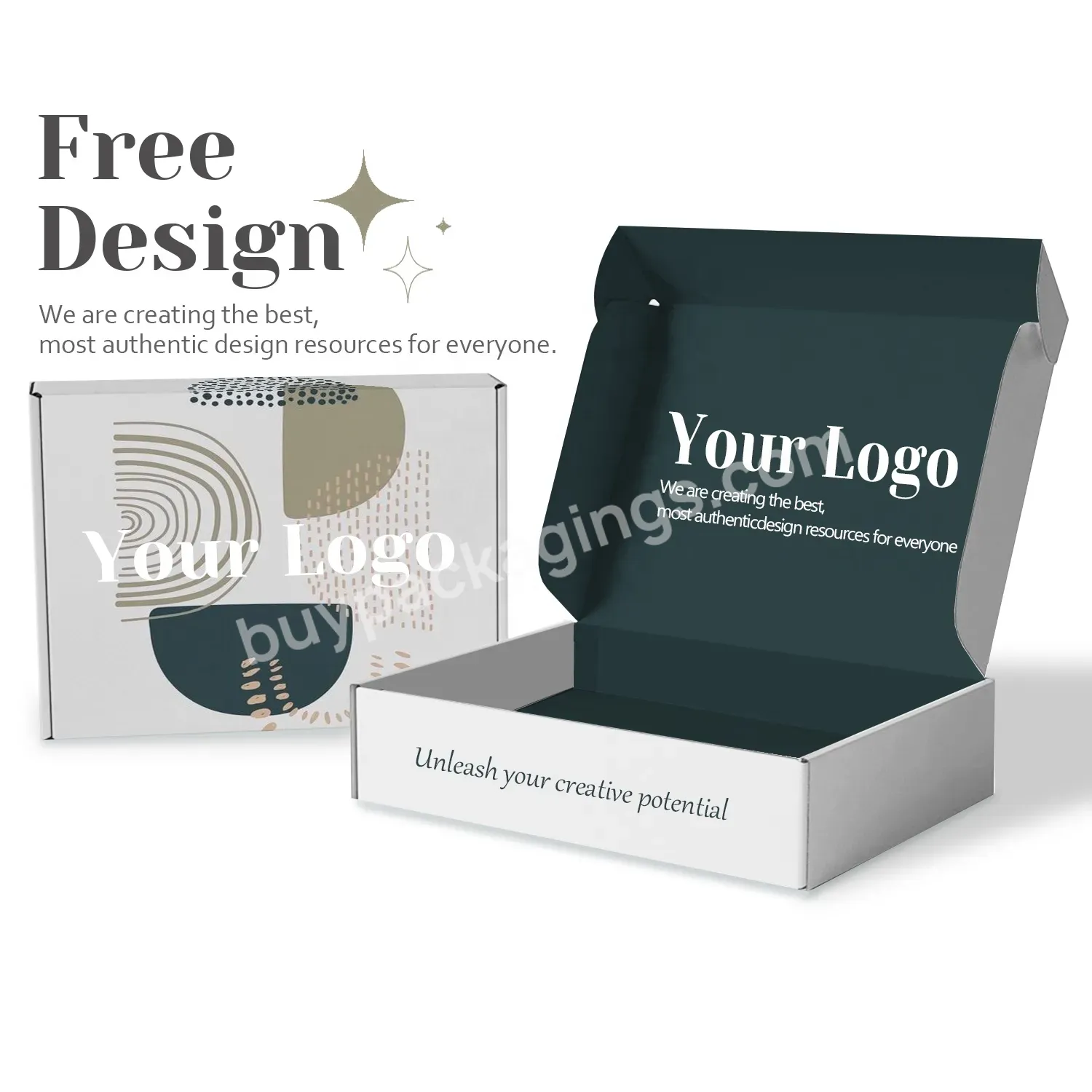 Custom Logo Best Price Good Quality Eco Friendly Cosmetic Clothing Foldable Corrugated Gift Colored Mailer Mailing Shipping Box