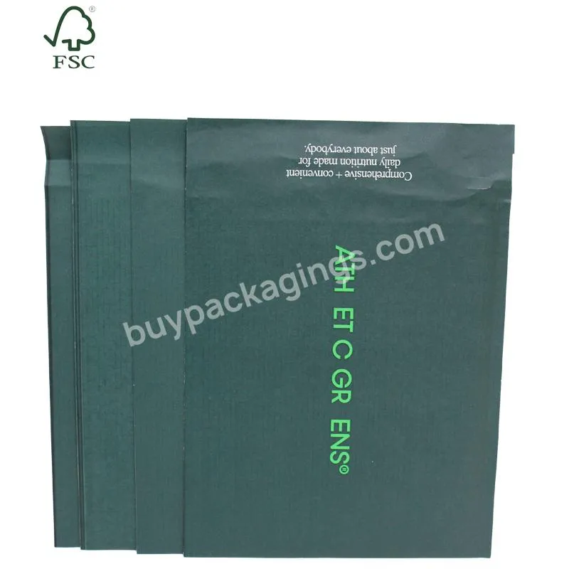 Custom logo biodegradable compostable honeycomb kraft paper transport mail eco friendly shockproof mailers shipping mailing bags