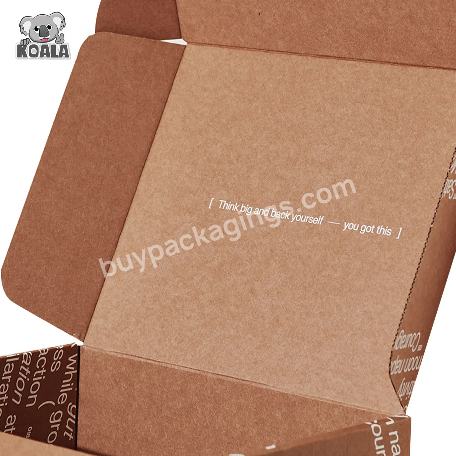 Custom Logo Biodegradable Environmental Compostable Eco Friendly Brown Kraft Corrugated Shipping Box