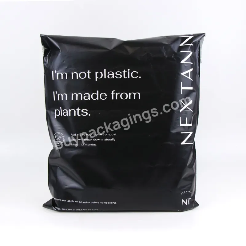 Custom Logo Biodegradable Pla Mailer Bag Matt Black Shipping Bag Eco Friendly Mailer Compostable Self-adhesive Bag - Buy Compostable Mailing Bags,Custom Mailing Bag Biodegradable Compostable Mailer Matte Black Clothing Shipping Bags,Matte Black Plast