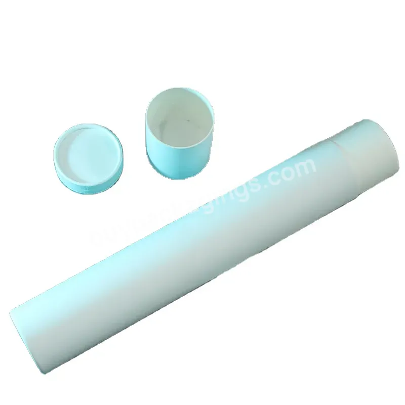 Custom Logo Biodegradable White Round Cylinder Paper Tube Packaging Poster Long Size White Paper Tube