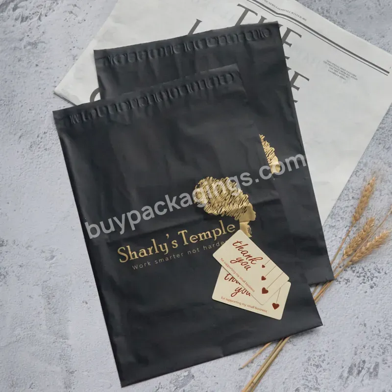 Custom Logo Black Biodegradable Plastic Poly Mailer Envelope Shipping Packaging Courier Bag For Shipping