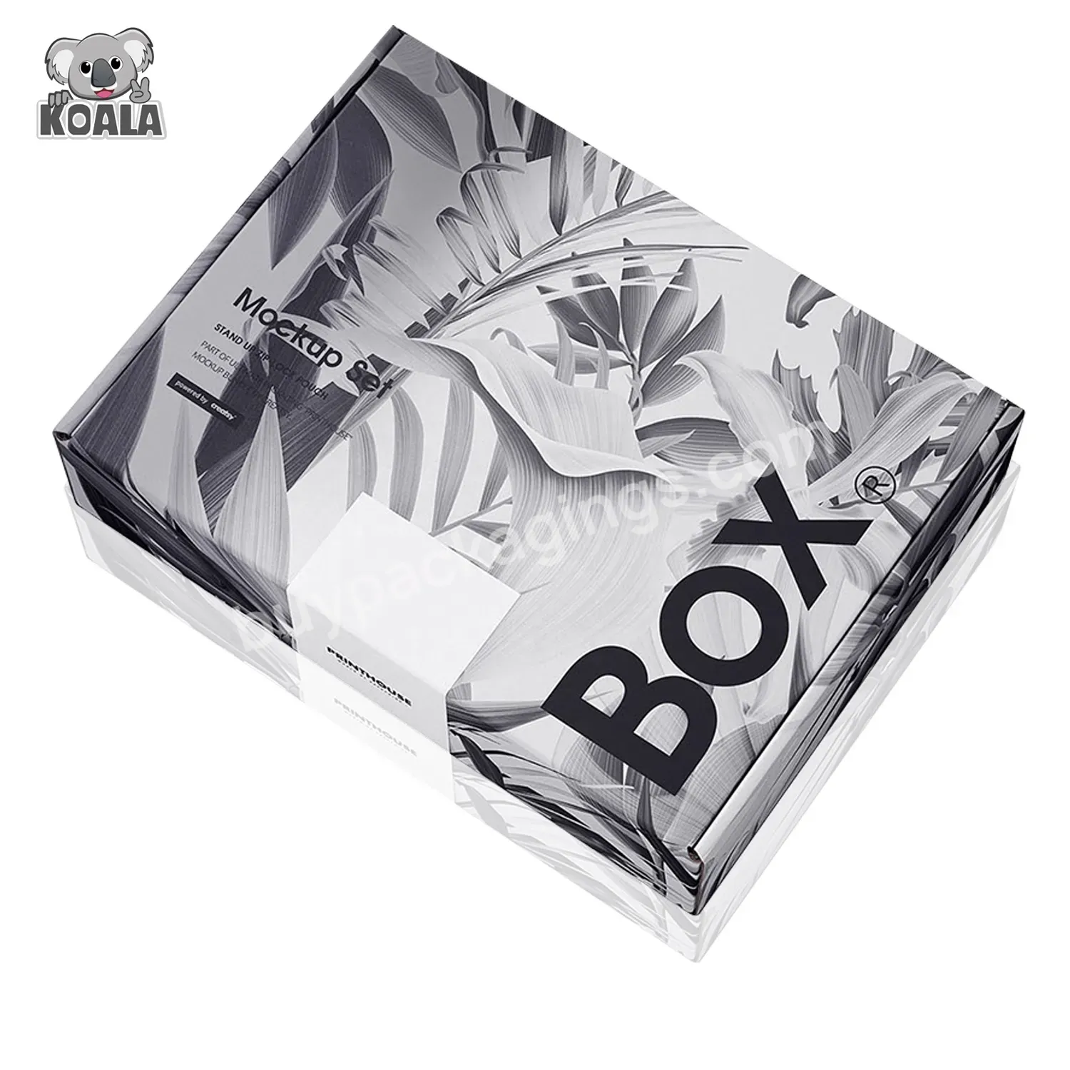 Custom Logo Black Corrugated Clothing Pen Black Gift Packaging Mailer Shipping Luxury Paper Box