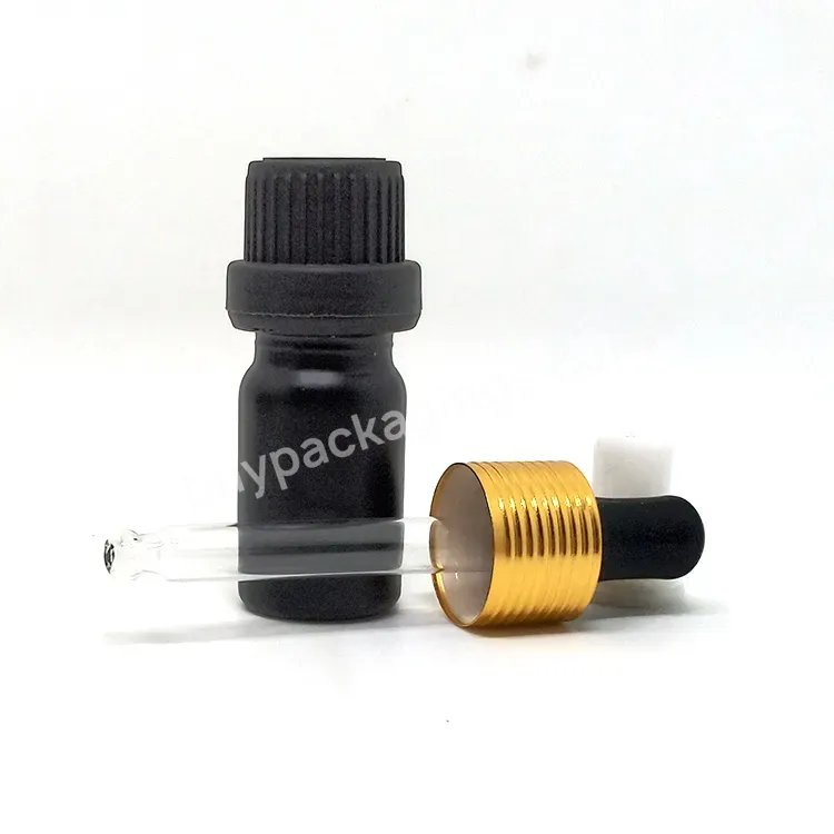 Custom Logo Black Glass Dropper Oil Cuticle Oil Amber Essential Oil Bottle