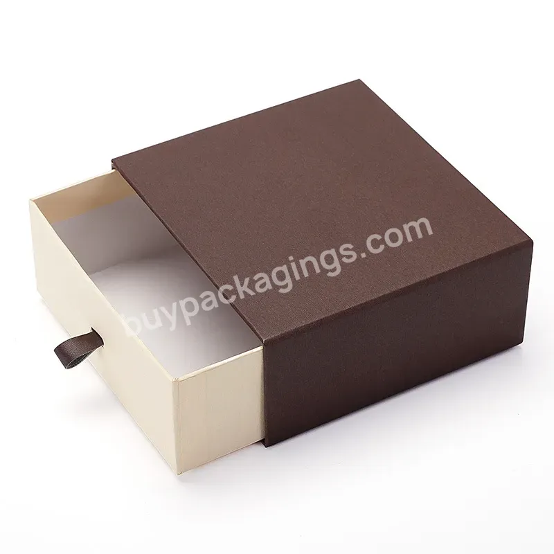 Custom Logo Black Luxury Clothes Slide Drawer Box For Lingerie Apparel Clothing Scarf Packaging Boxes