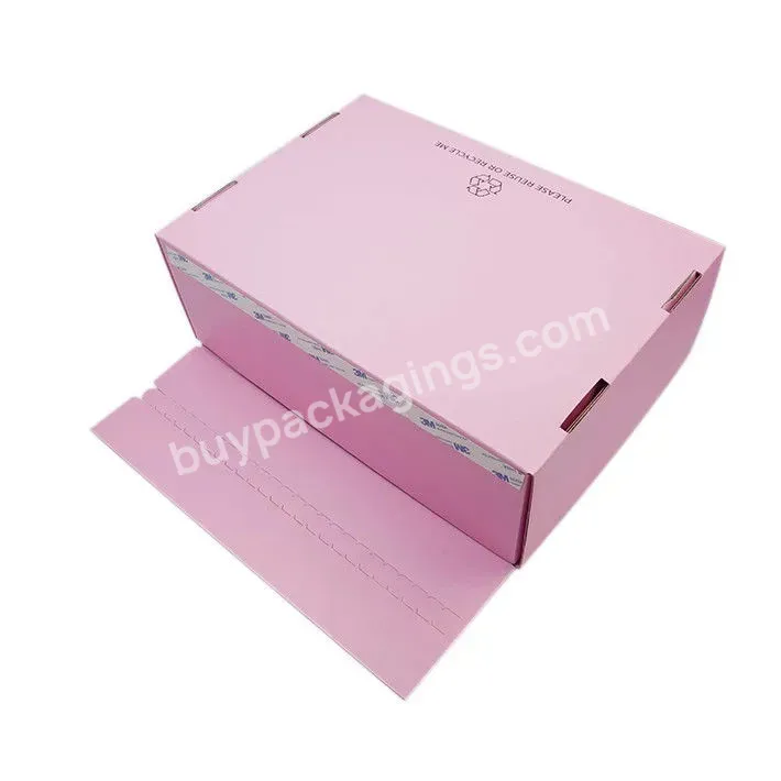 Custom Logo Black Personalised Ecommerce Paper Tear Strip Zipper Corrugated Packaging Shipping Mailer Box With Logo