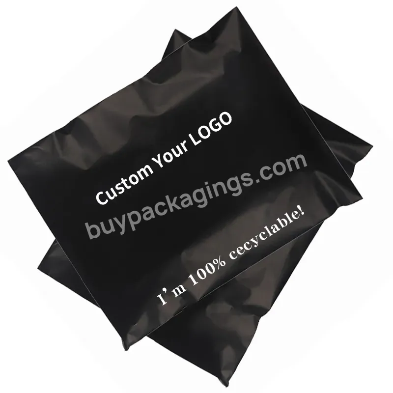 Custom Logo Black Shipping Plastic Bags Waterproof T Shirt /cloth Adhesive Mailing Shipping Bag