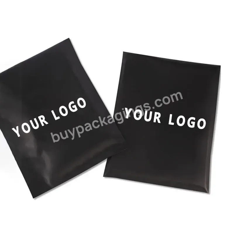 Custom Logo Black Shipping Plastic Bags Waterproof T Shirt /cloth Adhesive Mailing Shipping Bag