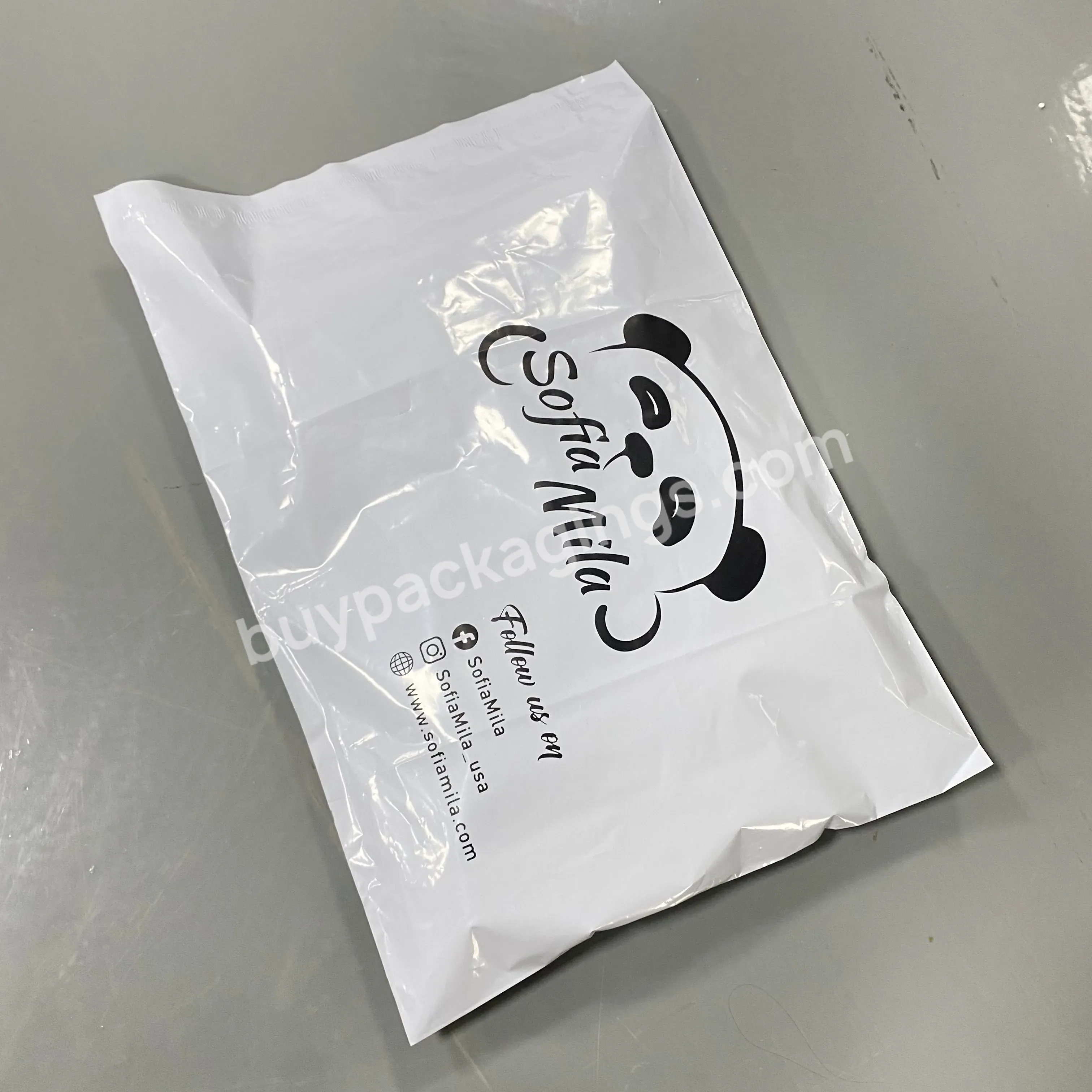 Custom Logo Black Shipping Plastic Bags Waterproof T Shirt /cloth Adhesive Mailing Shipping Bag