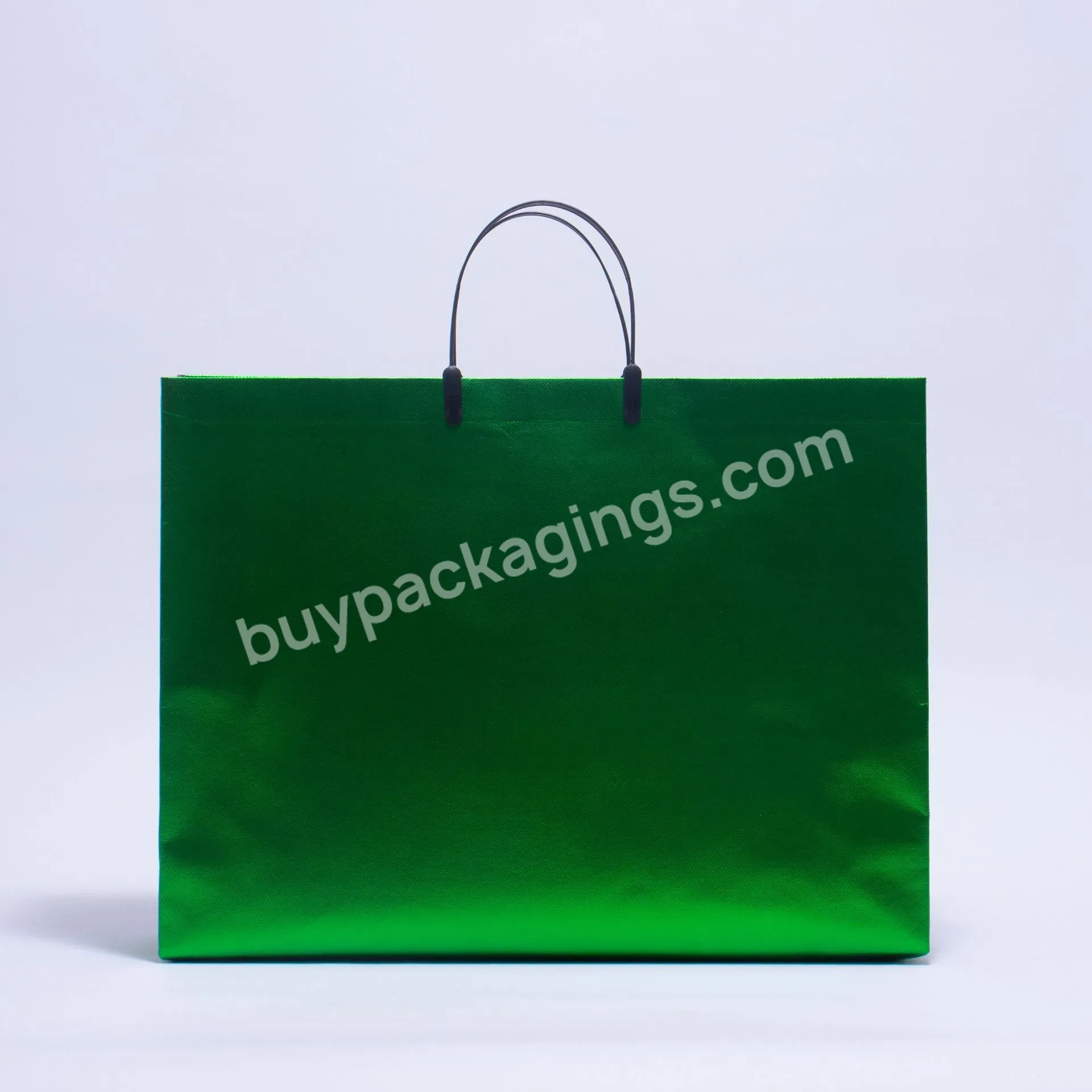 Custom Logo Branded Personalized Shopping Bag Luxury Black Reusable Foldable Shopping Bag Eco-friendly With Handle