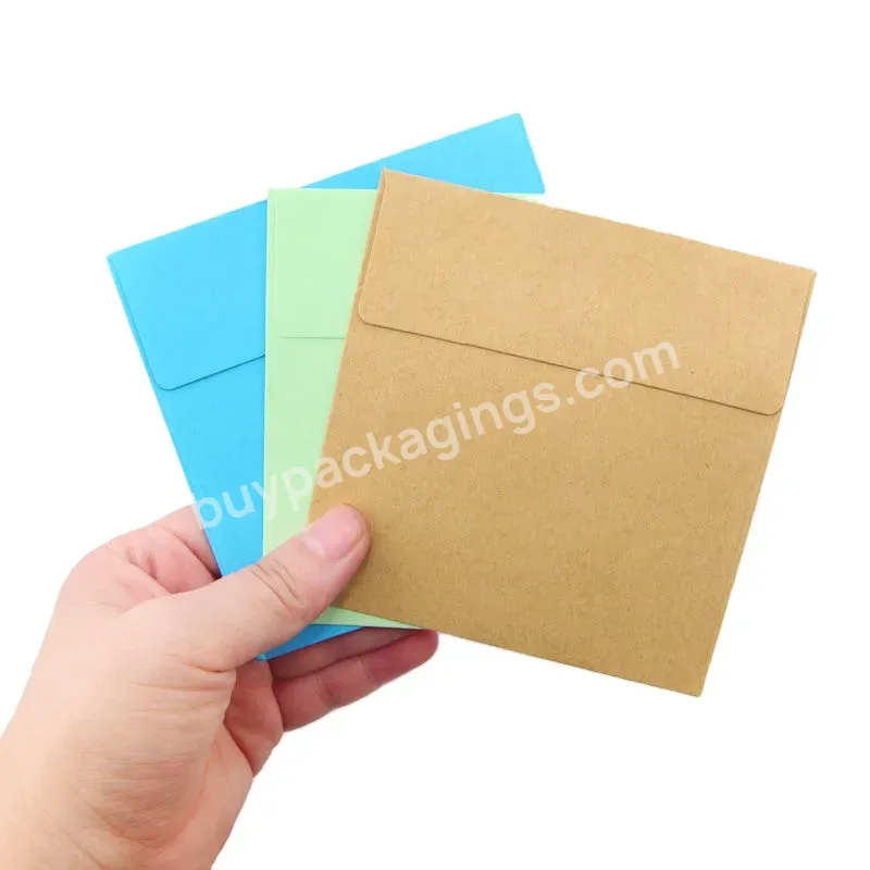 Custom Logo Brown Kraft Paper Envelope Packaging Square Envelope With Your Logo