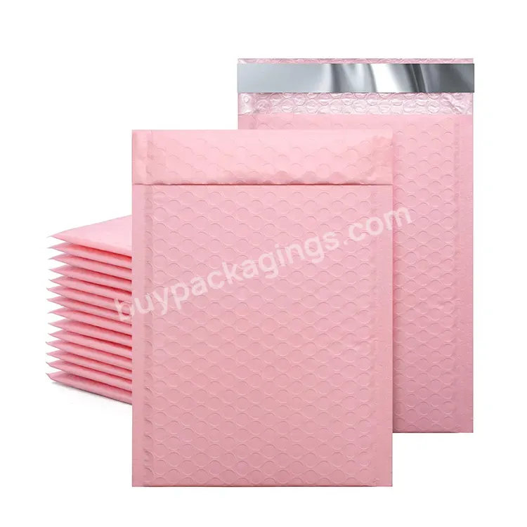 Custom Logo Bubble Mailing Bag Pink Colored Bubble Mailer Postage Shopping Bags Custom With Logo Envelope Packaging Shock Bag