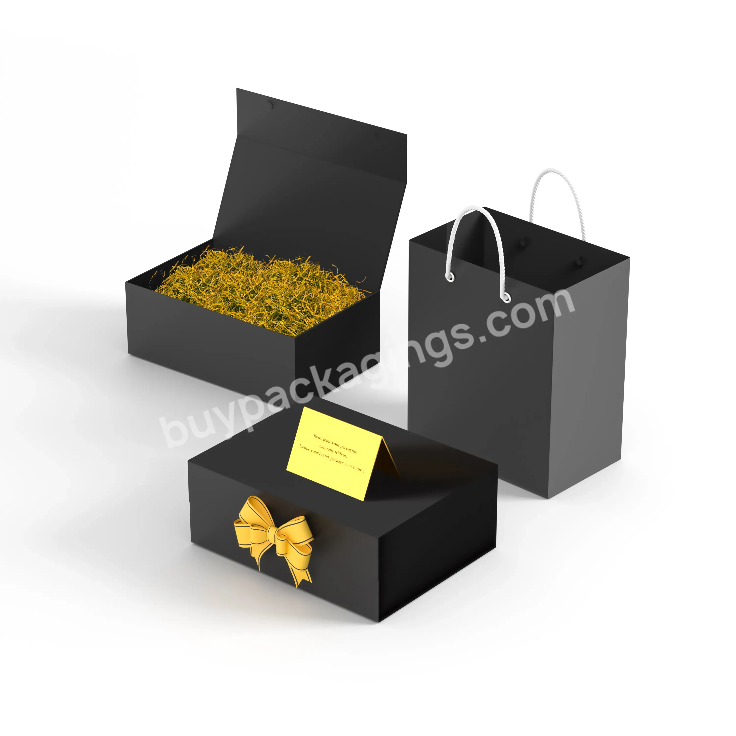 Custom Logo Cajas De Carton Paper Box Cardboard Folding Magnetic Cosmetic Perfume Gift Packaging Boxes With Ribbon