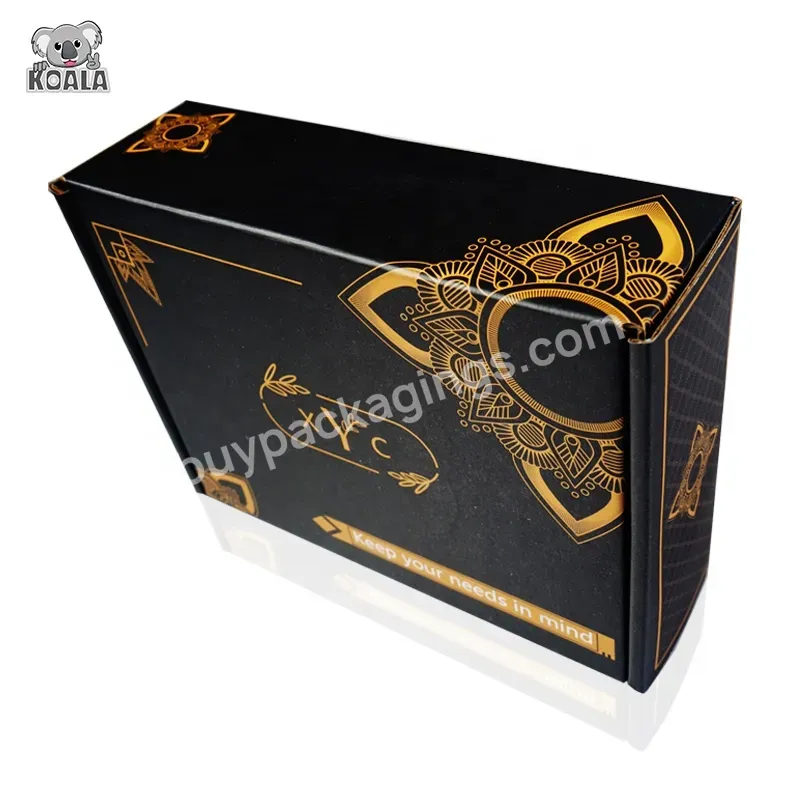 Custom Logo Cardboard Carton Corrugated Wholesale Matte Black Shipping Box