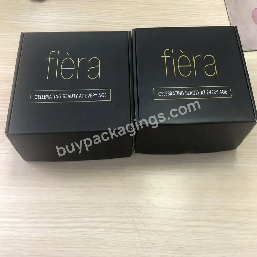 Custom Logo Cardboard Cartons Shipping Mailer Box Black Cosmetic Set Cosmetics Mailing Skin Care Corrugated Packaging Boxes