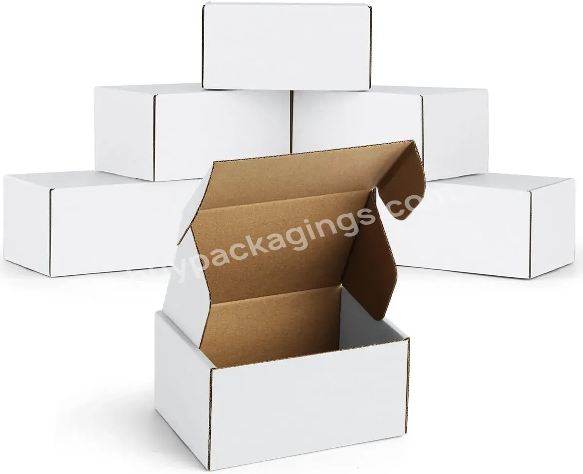 Custom Logo Cardboard Cosmetic Shipping Boxes White Kraft Paper Corrugated Mailing Packaging Boxes