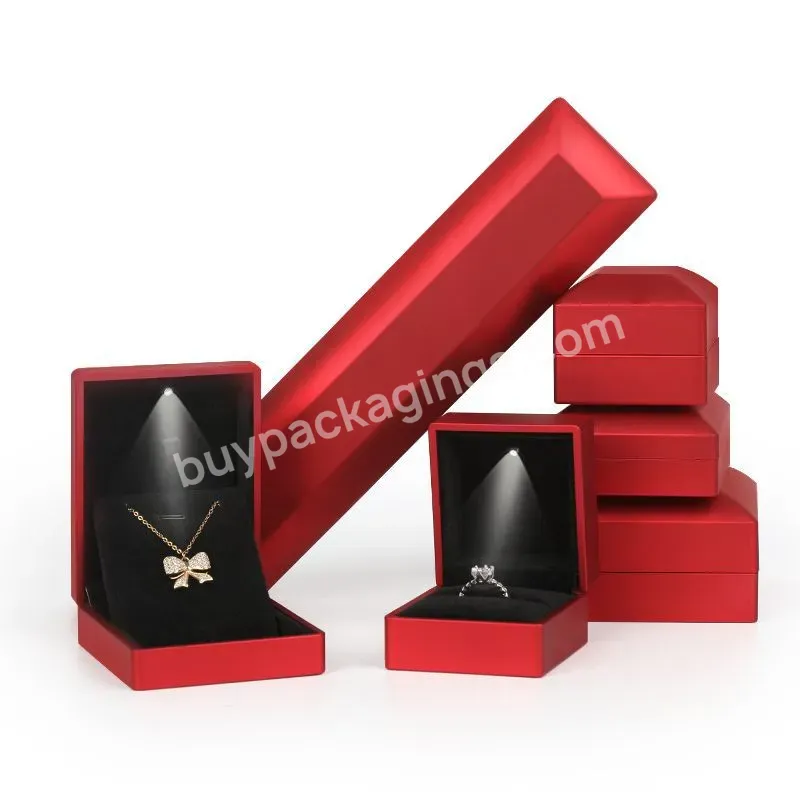 Custom Logo Cardboard Jewelry Gift Bag Necklace Drawing Box Package Slide Drawer Paper Boxjewelry Box With Lights