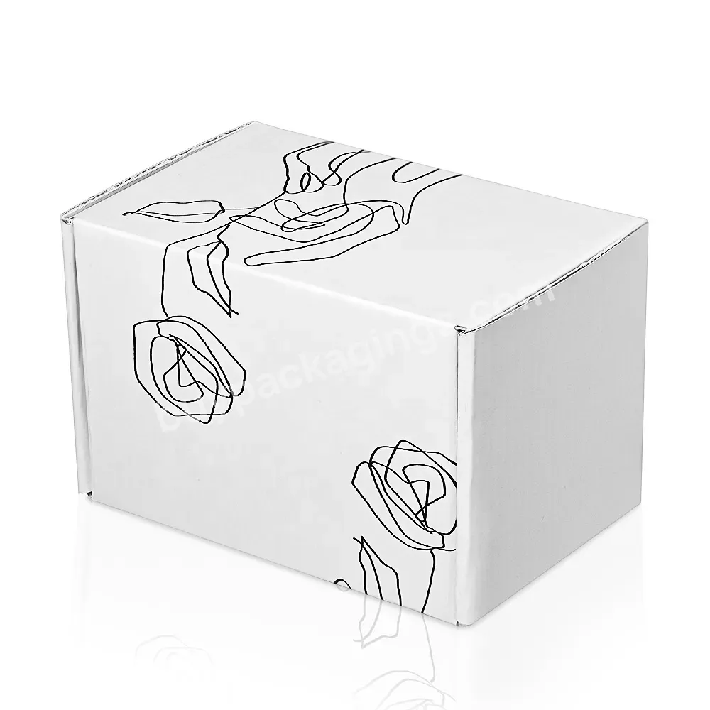 Custom Logo Cardboard Shipping Mailer Box White Cosmetic Set Cosmetics Skin Care Corrugated Packaging Boxes