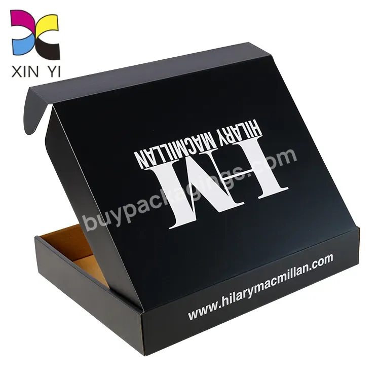 Custom Logo Carton Manufacturer Corrugated Mailing Box For Packing Delivery Cardboard Shipping Black Mailing Box