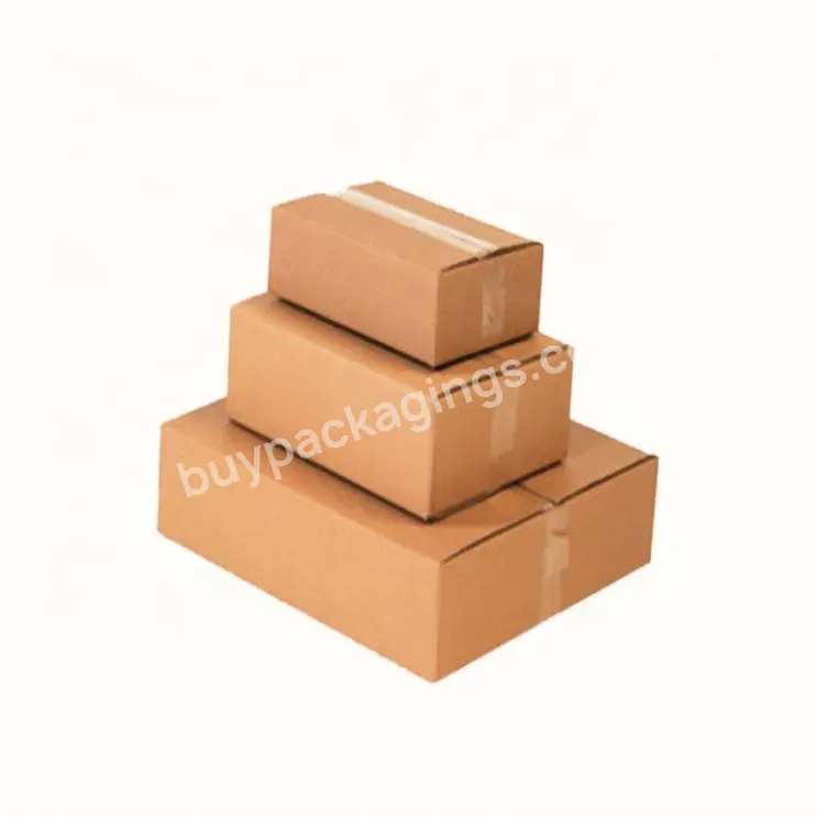 Custom Logo Carton Manufacturer Corrugated Mailing Box Packaging Delivery Cardboard Shipping Brown