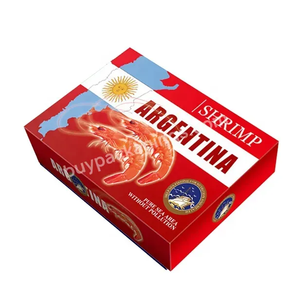 Custom Logo Carton Seafood Box Frozen Shrimp Box Frozen Food Box Packaging