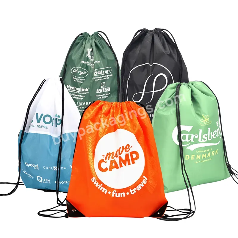 Custom Logo China Supplier Drawstring Bag Logo Reflective Drawstring Bag Promotional Drawstring Bags