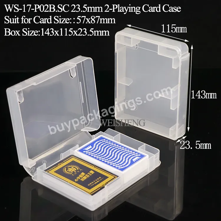 Custom Logo Clear Plastic Playing Cards Case Multi Pp 57x87mm Storage Packing Postcard Tarot Storage Box For Pokemon