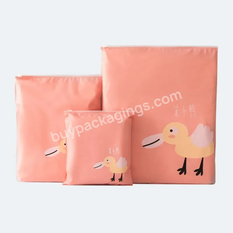 Custom Logo Clothing Packaging Pe Zip Lock Plastic Clear Slider Frosted Zipper Clothes Ziplock Poly Bag