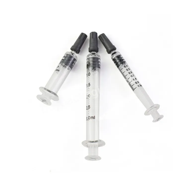 Custom Logo Color Plastic Rod Empty 1ml Glass Syinge 1ml Luer Lock 1ml Luer Cap Borosilicate Glass Syinge 10ml